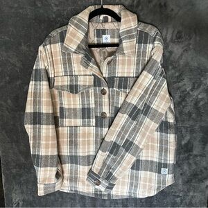 Women’s Large Hurley plaid button up coat